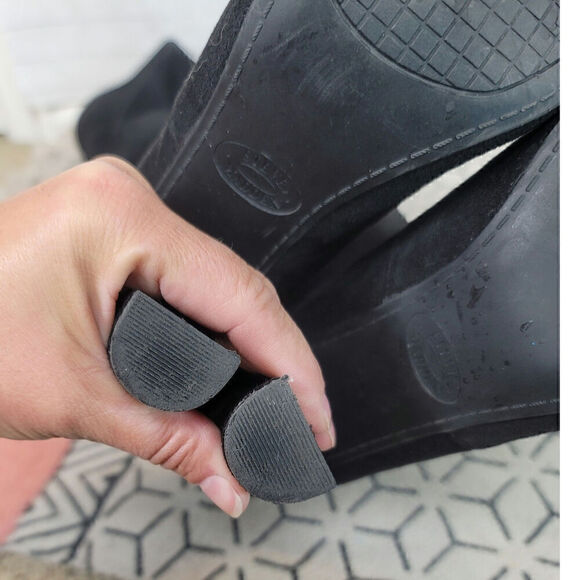 STEVE MADDEN "GORGEOUS" VEGAN SUEDE OVER THE KNEE BLACK BOOTS, sz 10 - Picture 11 of 16